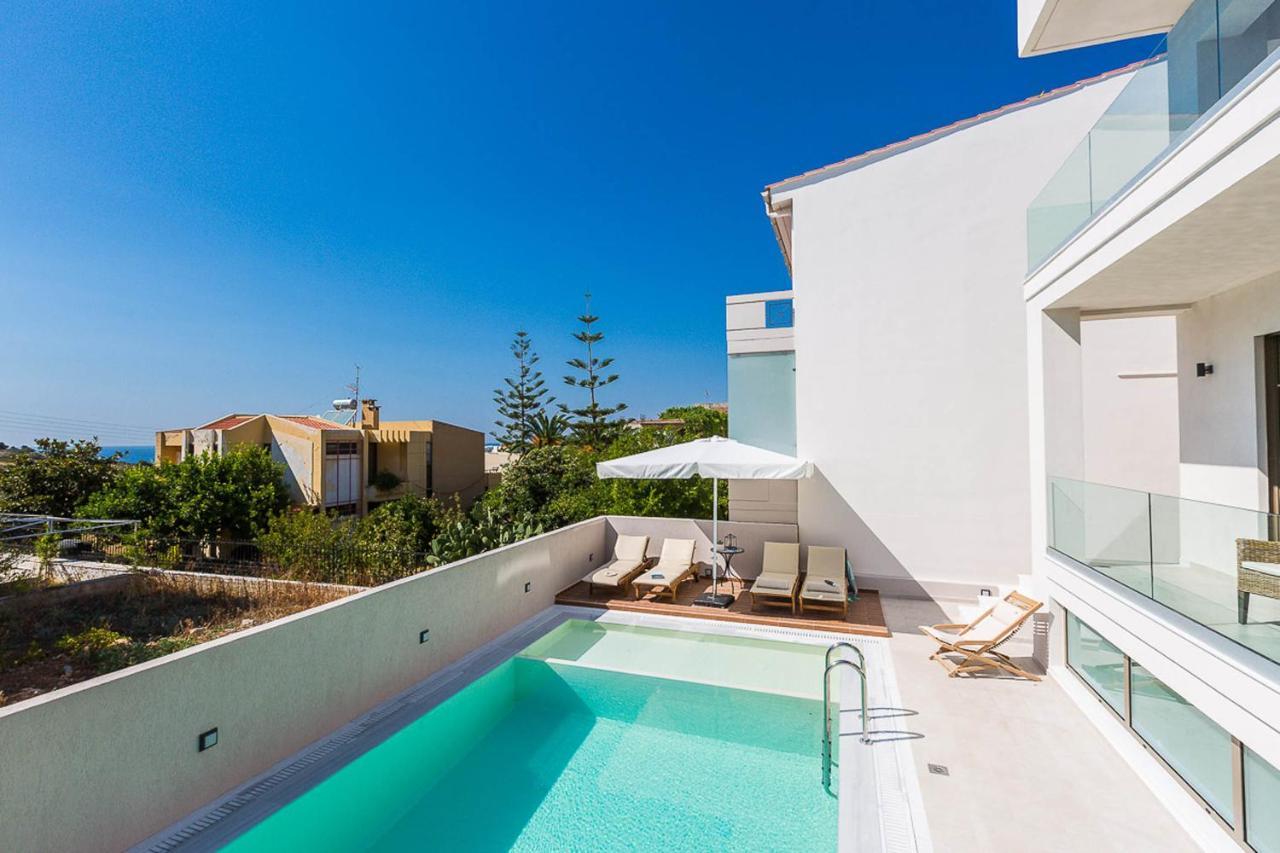 Villa Amelia I Free 9 Seater Mini Van & Pool Kalathas Exteriör bild