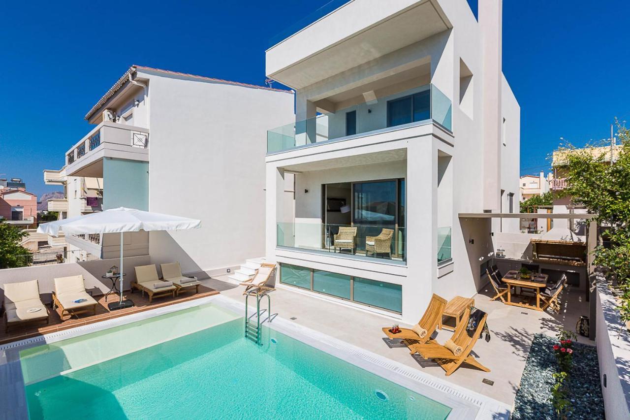 Villa Amelia I Free 9 Seater Mini Van & Pool Kalathas Exteriör bild