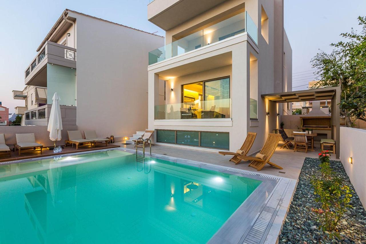Villa Amelia I Free 9 Seater Mini Van & Pool Kalathas Exteriör bild